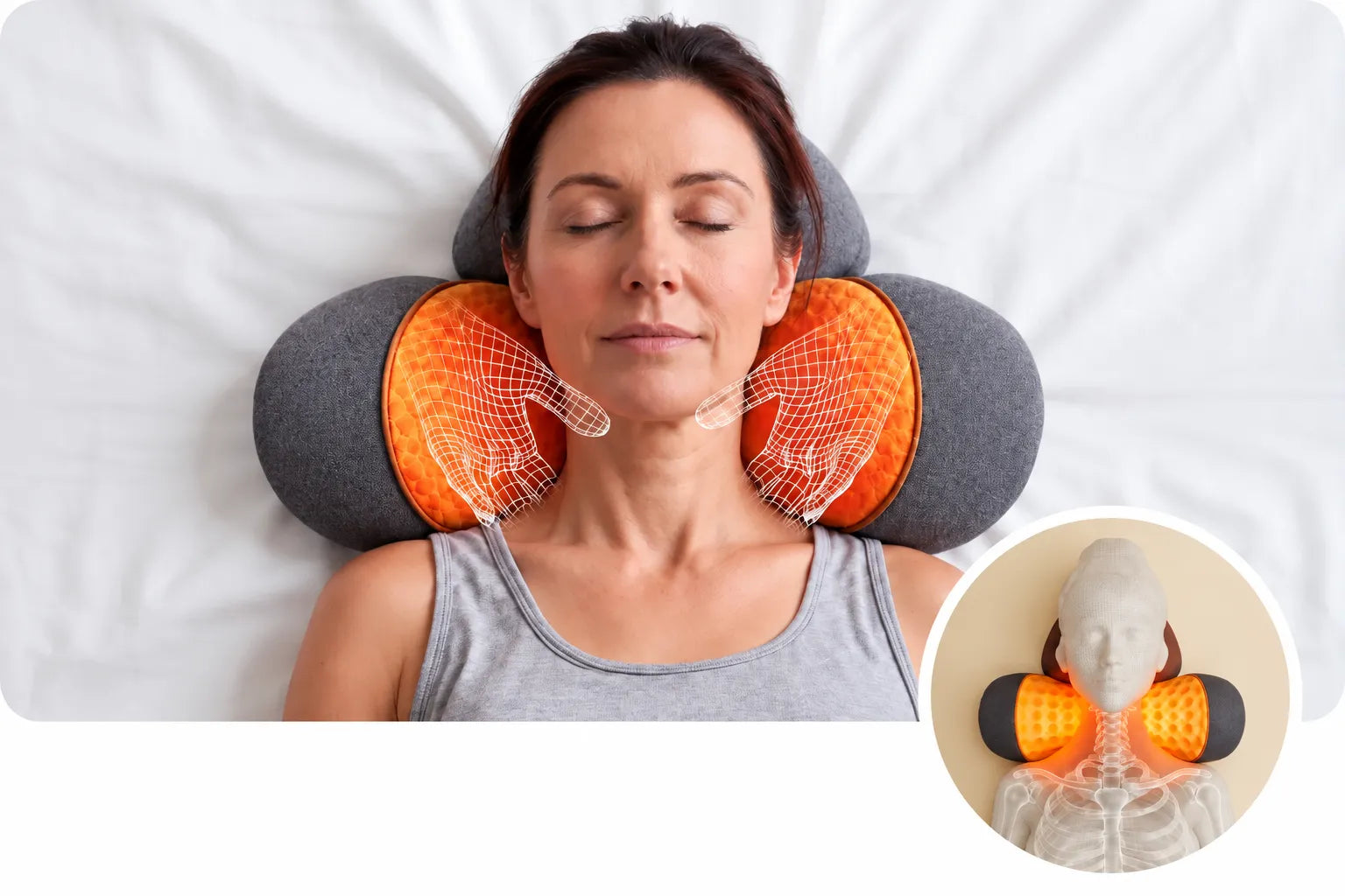 Massage par vibrations de la nuque avec Romyris™ CerviRelax