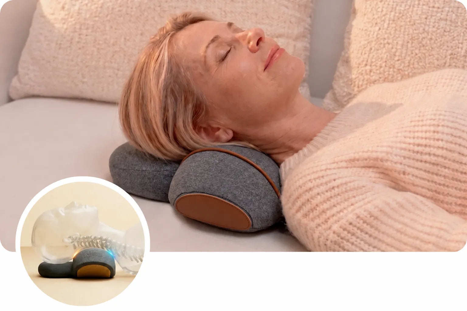 Étirement cervical à 39 degrés avec Romyris™ CerviRelax
